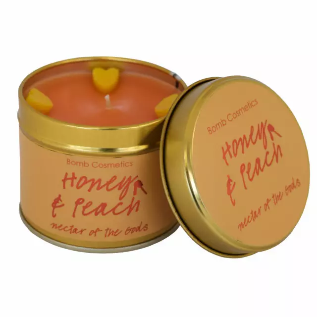 Bomb Cosmetics Bougie parfumée en boîte Honey & Peach, Bougie en boîte, Orang...