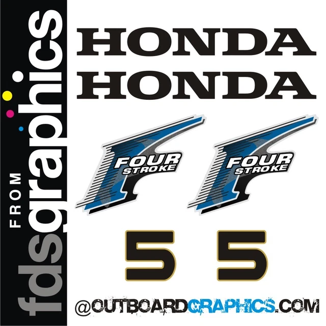 HONDA 5HP 4 stroke outboard engine decals/sticker kit other outputs