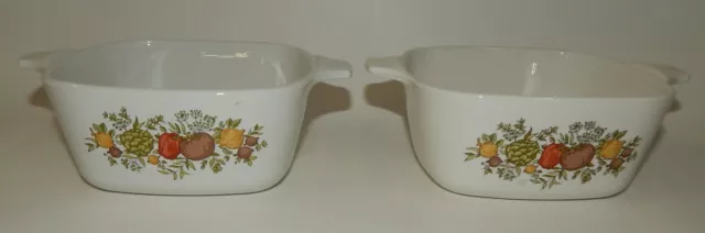 Set 2 Spice of Life Corning Ware Petite Pans P43B Individual Casserole Dishes