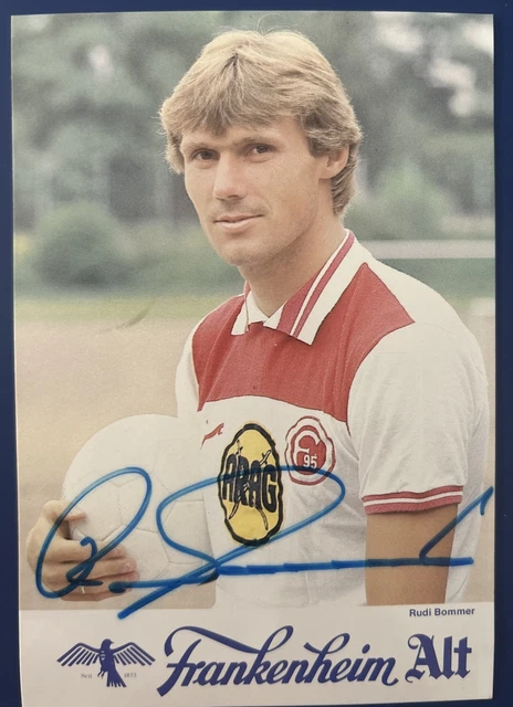 Rudi Völler hand signed Bayer 04 Leverkusen Club autograph card Rudi Völler hand signed Bayer 04 Leverkusen Club autograph card