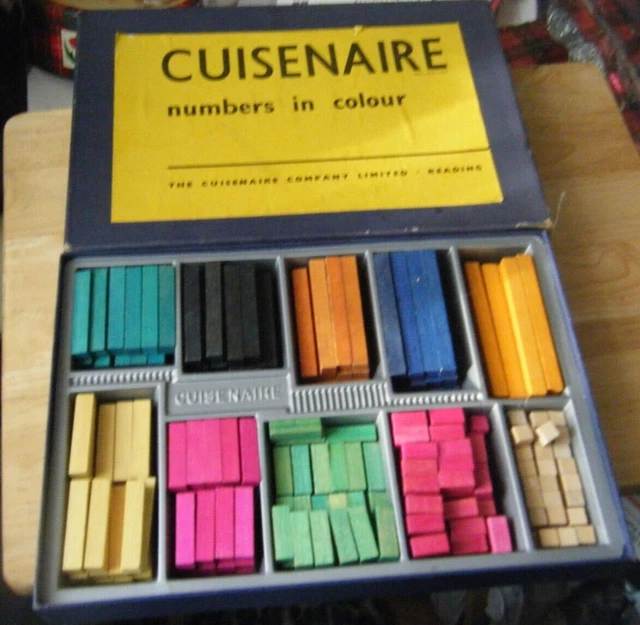 VINTAGE CUISENAIRE NUMBERS in Colour, Counting Toy wooden Rods, part ...