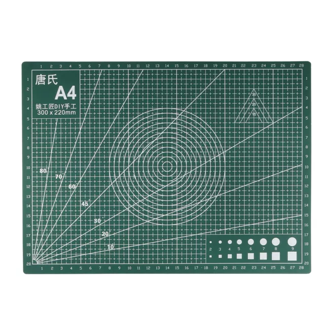 Self-Healing Cutting Mat, 12x9" Double Sided with Grid PVC Desk Mat Green