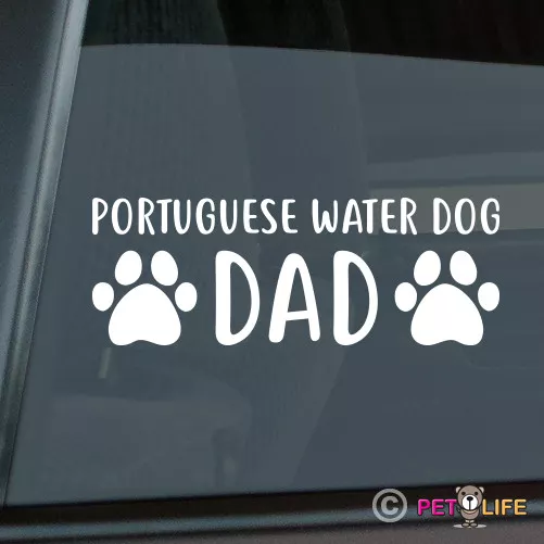 Portuguese Water Dog Dad Sticker Die Cut Vinyl - portie pwd dog