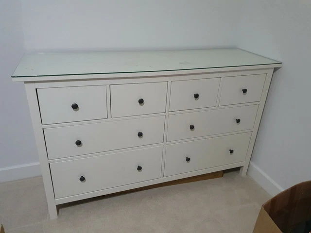 Ikea hemnes 8 drawer dresser glass top online