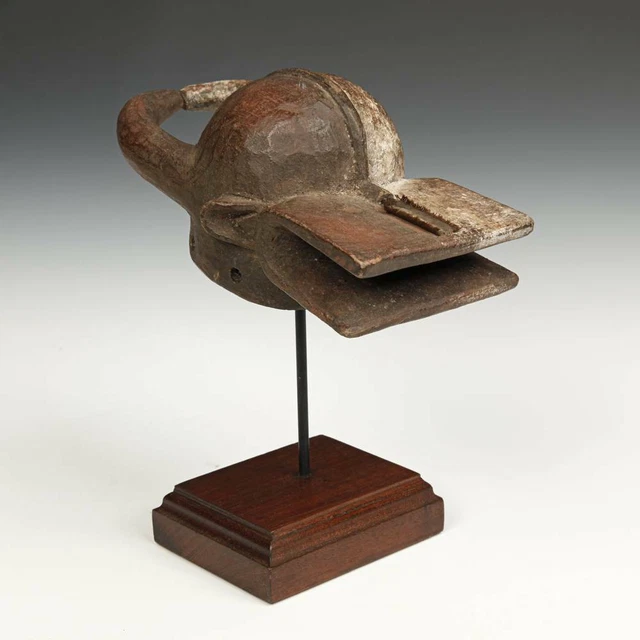 Passport Mask Carved Wood Pigment Chamba People Nigeria West Africa 20Th C.