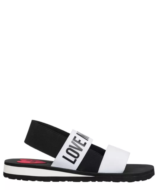 Love Moschino sandale femme JA16033G0IJN410A logo Black - White Nero chaussure
