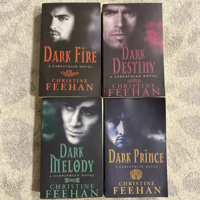 Christine Feehan Book Bundle Of 4 Small Paperbacks. A Carpathian Novel. Dark