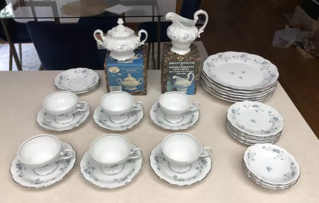 Johann Haviland "BLUE GARLAND" 31 Piece Dinner Set - Bavaria Germany Fine China