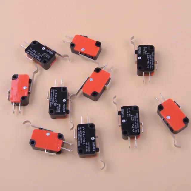 10Pcs V-154-1C25 1185RE8 Micro Roller Lever Limit Switch Momentary Lever ti