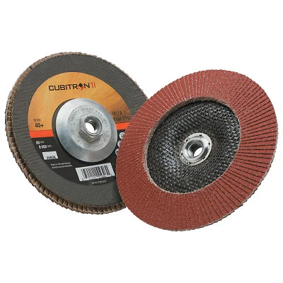 Cubitron Ii™ Flap Disc 967a, 7 In, 40 Grit, 5/8 in Arbor, 8,600 Rpm, Type 29 3M™