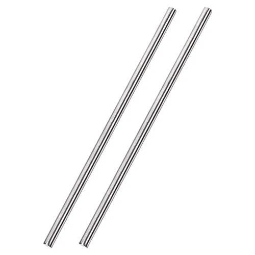 6mm x 300mm 304 Stainless Steel Solid Round Rod for DIY Craft - 2pcs