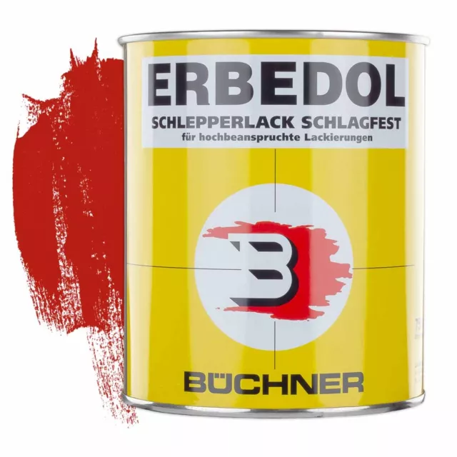 ERBEDOL Schlagfester Schlepperlack Bergmann SL3030 Farbe rot 0,75 Liter BÜCHNER