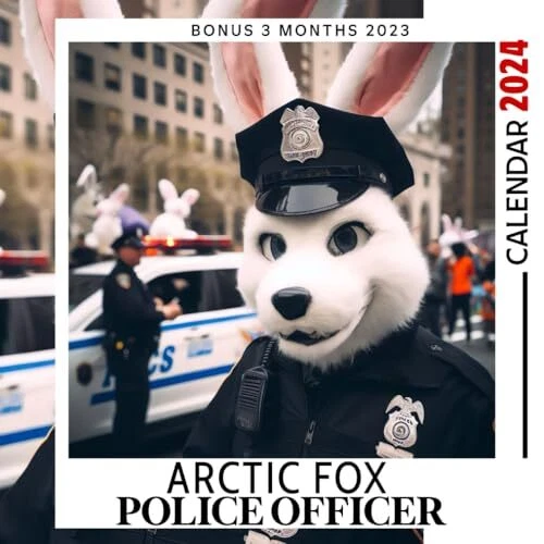 ARCTIC FOX POLICE Officer Calendar 2024 Jan 2024 to Dec 2024 Bonus 3