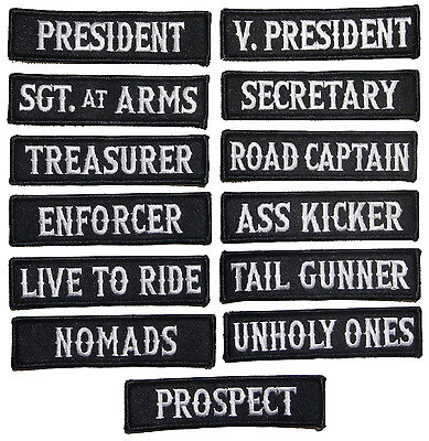 SON OF OUT LAW MC CLUB OFFICER TITLE 6 PC BIKER MC PATCH 