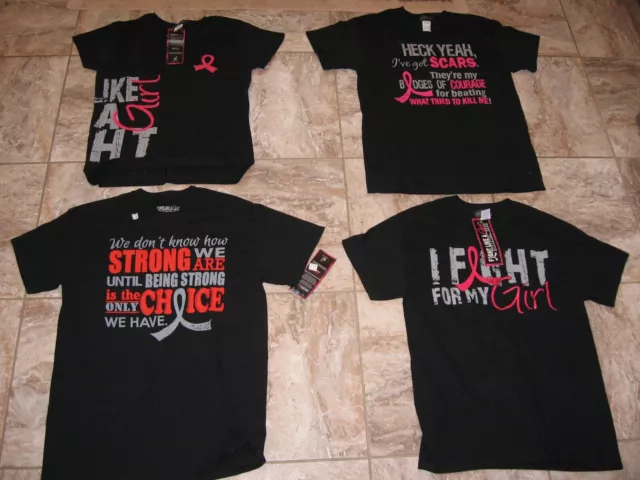 LOT OF 4 NWT NWE Fight Like A Girl Official Gear  Women's Tee Medium