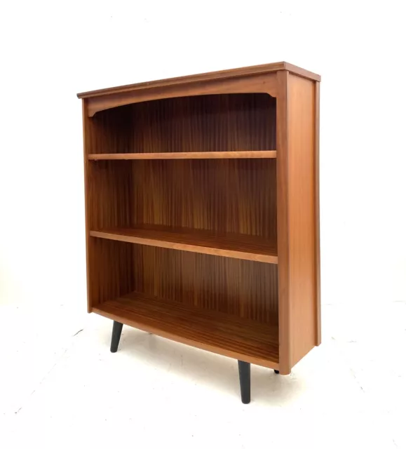 Vintage Retro Mid Century 1960s Danish Era Bookcase Teak Modernist Cabinet