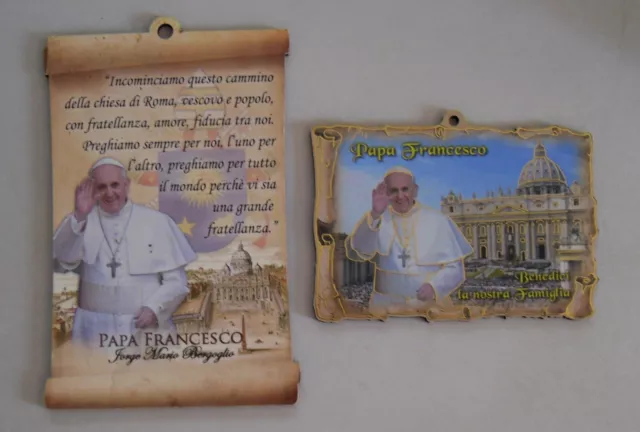 2 Targhette Da Appendere - Benedici La Nostra Famiglia  - E Benedici La Chiesa -