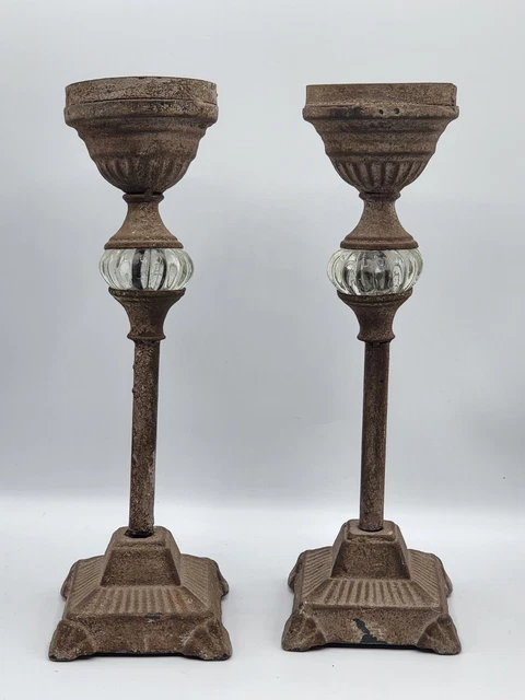 Bougeoir Vintage Verre Moulé Rose – Type Portieux Vallerysthal, Chandelier Ancien