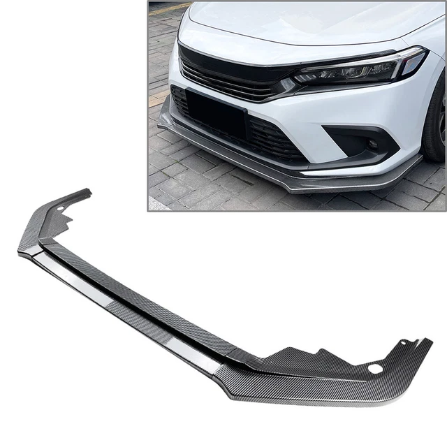 Racing Gear Painted White 3-Piece Front Lower Bumper Lip – Fits Tesla Model S 2021-2025