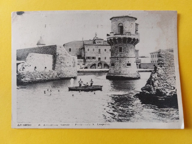 Livorno Regia Accademia Navale Porticciolo S. Leopoldo 1937