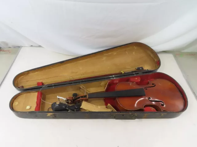 Antonius Stradivarius Violin with Case - For Parts or Repair