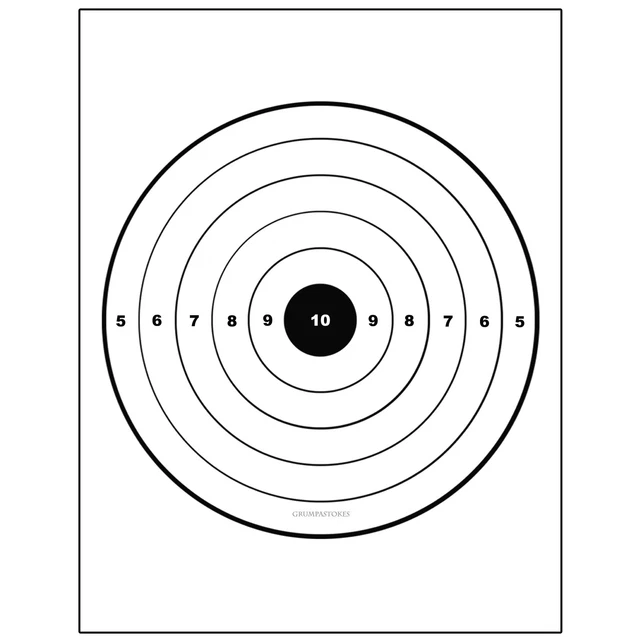 500 BULLSEYE AIRSOFT Shooting Targets Sniper Rifle Practice8.5x11 NEW