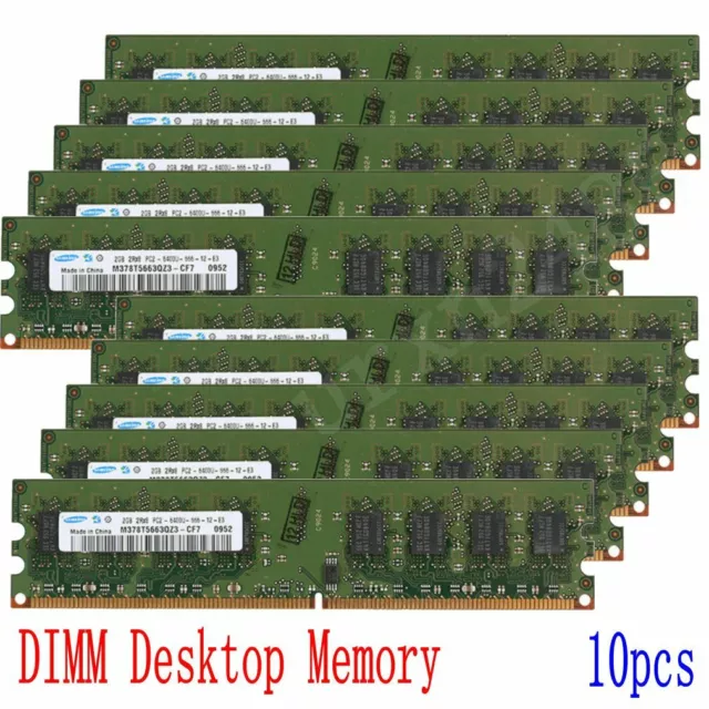 Samsung 16GB 8GB 4GB 2GB DDR2 800Mhz PC2-6400 240pin DIMM Desktop Memory LOT BT 2