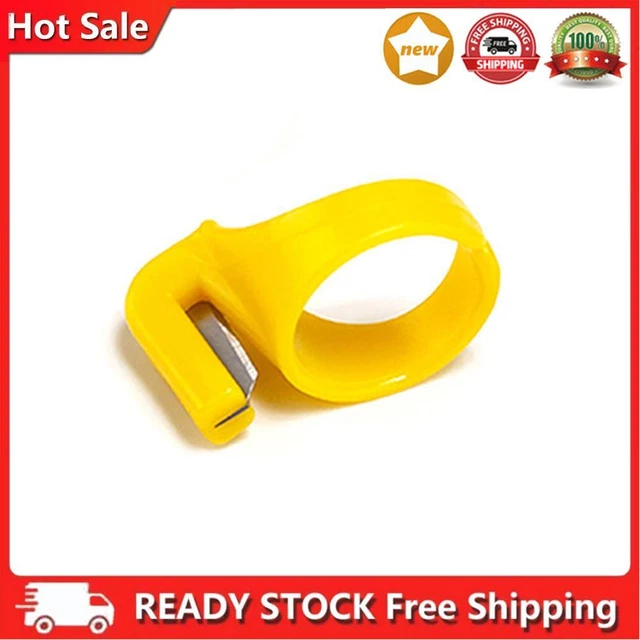 Plastic Thimble Sewing Ring Fishing Thread Cutter Finger Blade Needle Tools
