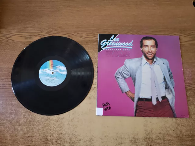 SIGNED/AUTHENTIC 1980s EXCELLENT Lee Greenwood Greatest Hits 5582 LP33