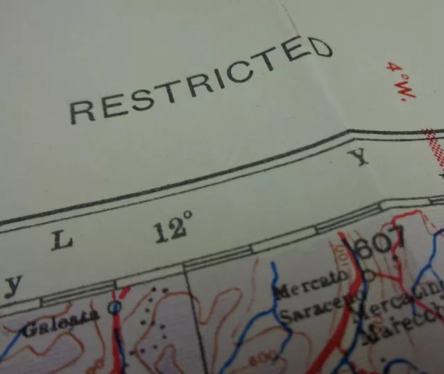 WW2 (1944) RESTRICTED British ARMY / RAF Map entitled "ROMA - SARAJEVO"