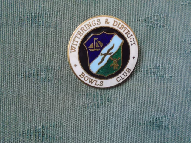 Witterings & District Bowling Club - Chichester Sussex Enamel Bowls Pin Badge