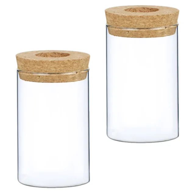 2Pcs Desktop Glas Pflanzer Vase Glas Vasen Kork Deckel Und Loch Hydrokultur