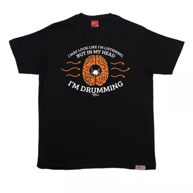 T-SHIRT In My Head Im Drumming batteria musicista band batterista compleanno regalo moda