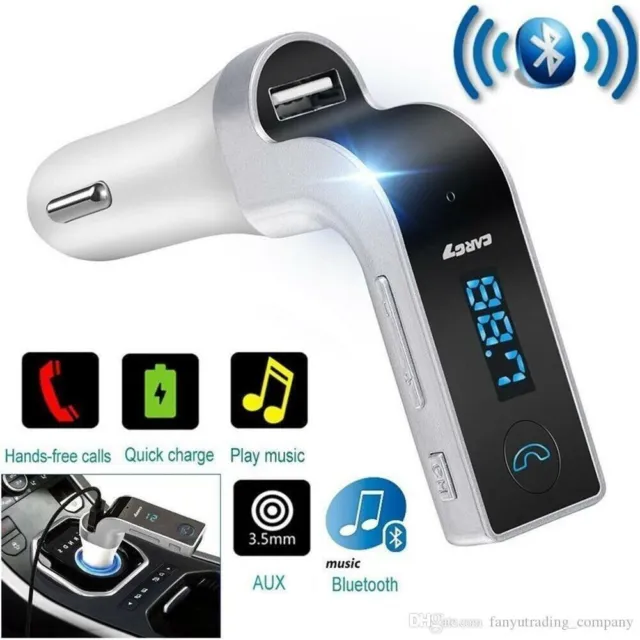 Trasmettitore FM Bluetooth Auto Lettore MP3 per vivavoce wireless Caricatore TF