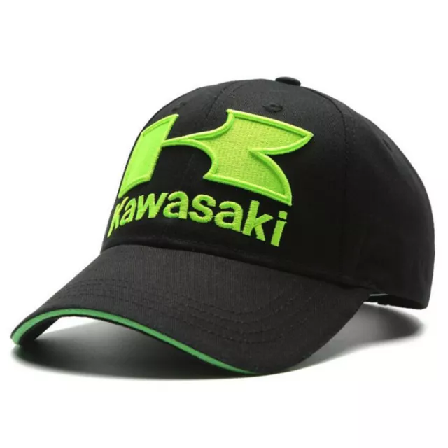 KAWASAKI Mens Racing Baseball Cap Basecap Mütze Stretch Kappe Hat GIFT