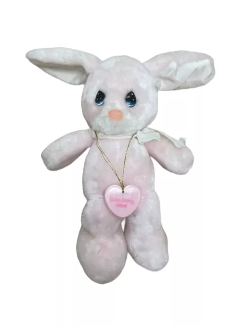 1986 Precious Moments Applause Snowball Pink Plush Bunny Rabbit Some Bunny Cares