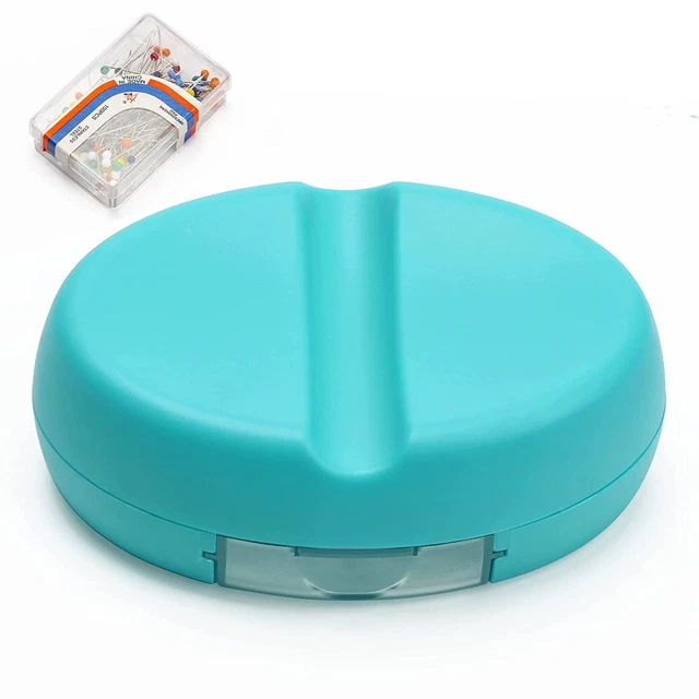 Magnetic Sewing Pincushion With 100 Plastic Head Pins, Magnetic Pins Holder Fo