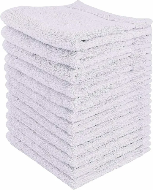 Kitchen Towels Wash Cloth Cotton Blend 12x12 Bulk Pack of 12