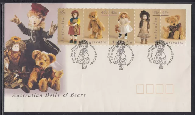 Australia Scott 1597-1601 FDC- Dolls & Bears