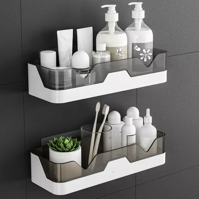 LOT 2 ETAGERES Douche Cuisine Paniers Rangement Organisateur Mural Sans  Percage EUR 39,99 - PicClick FR