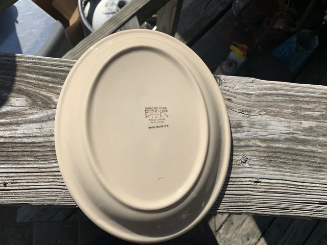 Union Pacific Railroad China The Challenger Oval Plate Syracuse 3