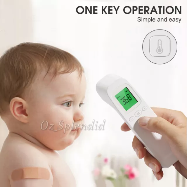 Digital IR Thermometer Forehead Ear Non-contact Infrared Body Temperature Gun AU 2