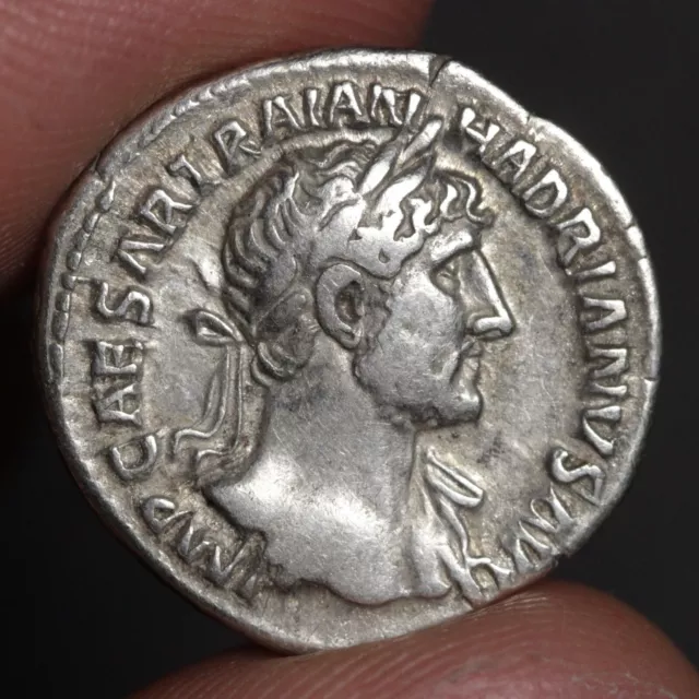 Hadrian Denarius Ancient Roman Empire Silver Coin 119AD Choice Very Fine Pax