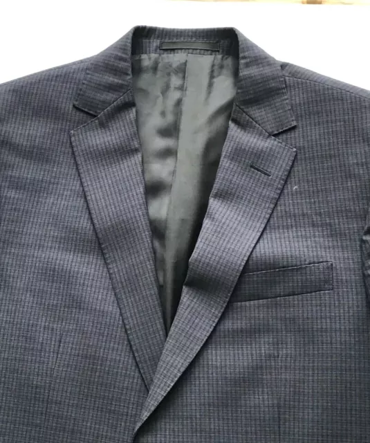 Z Zegna  blue & black checks wool blazer Sz 38 drop 8.made  in Mexico 🇲🇽