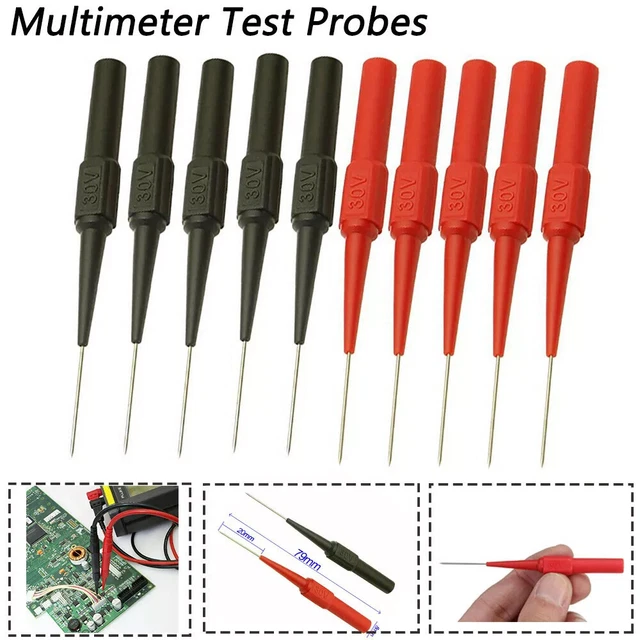 Pinces Crocodiles Isolées Pour Multimètre - 10A 1000V, Câbles De Mesure Noirs Et Rouges, Protection Complète En Caoutchouc
