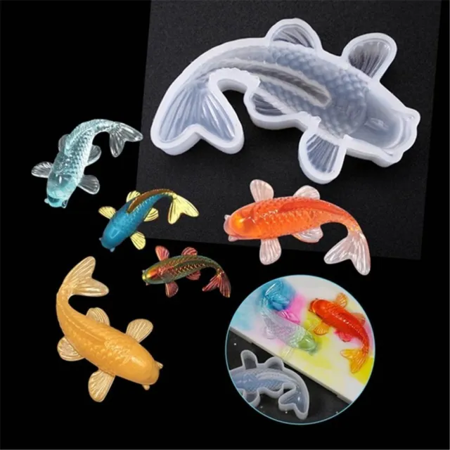 Handmade Jewelry Making Silicone Mould Koi Fish Epoxy Mold Resin Casting Tool