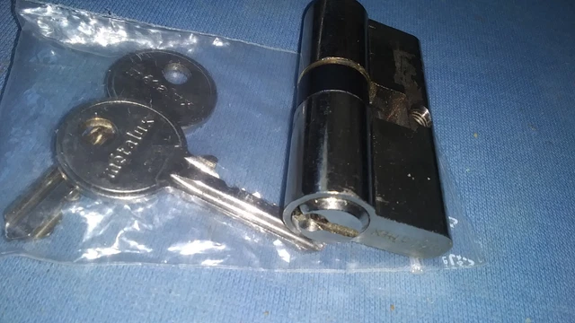 Cylindre De Serrure De Porte Biaisé 70 Mm 3 Clés Antivol Entrée Laiton - Foto 5