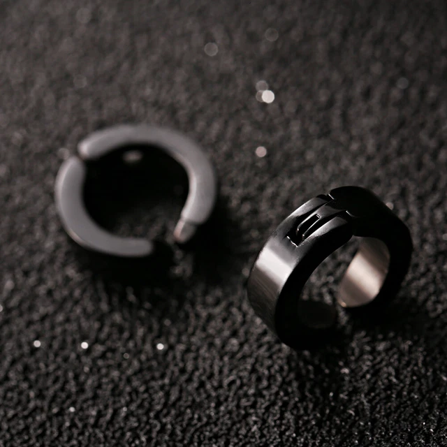 1 Coppia Elegante In Acciaio Inox Orecchie Clips Orecchini Cuffia Gioielli R DB3