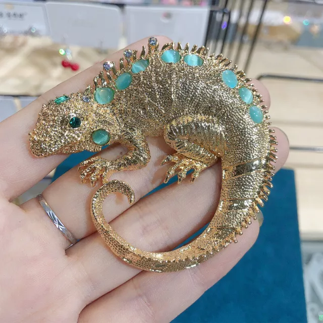 Creative Animal Large Size Brooch Lizard Brooches for Women Pin Retro Badge