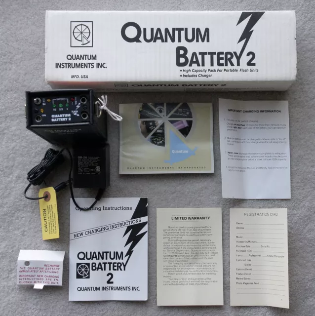 Quantum Instrument Battery 2 MFD USA  EXCELLENT IN BOX - PARTS ONLY SALE